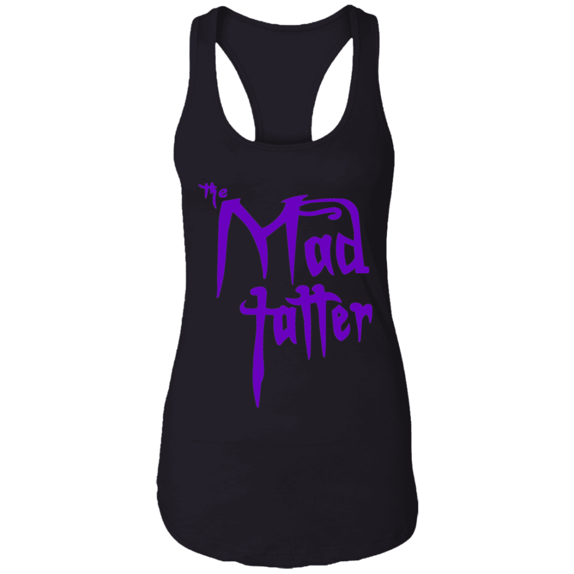 Ladies Mad Tatter Racerback Tank - Purple Logo