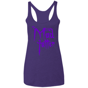 Ladies' Mad Tatter Triblend Racerback Tank - Purple Logo