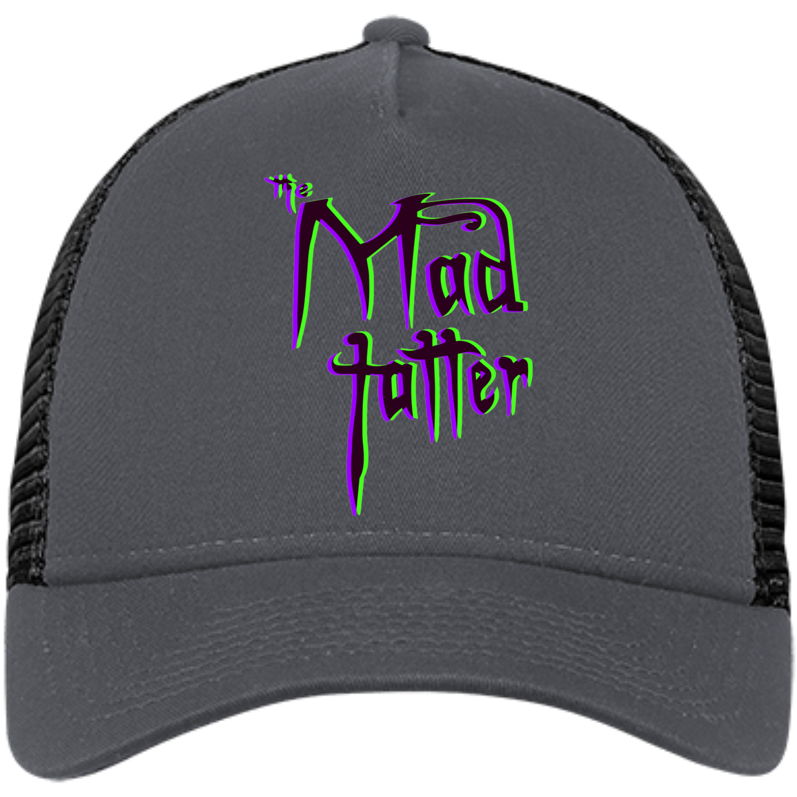 Mad Tatter 3D Logo Snapback Trucker Cap - Purple/Green