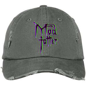 Mad Tatter 3D Logo Distressed Dad Cap - Purple/Green