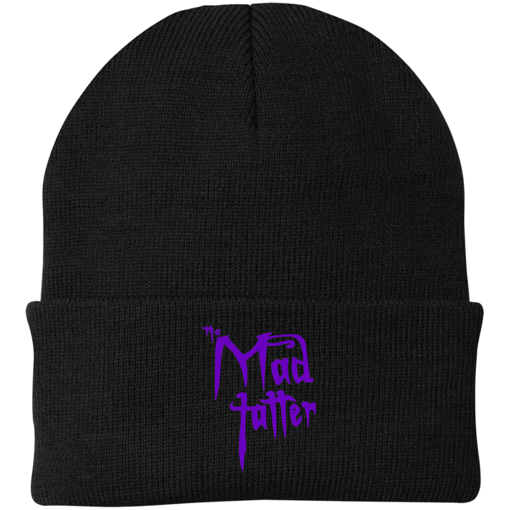 Mad Tatter Knit Cap - Purple Logo