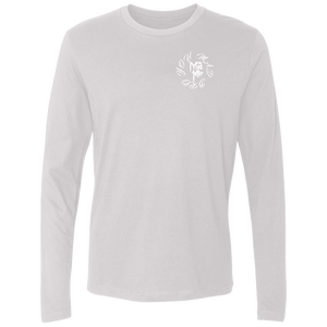 Split Personalities Men's Premium Long Sleeve Shirt - White Logo