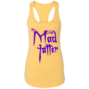 Ladies Mad Tatter Racerback Tank - Purple Logo