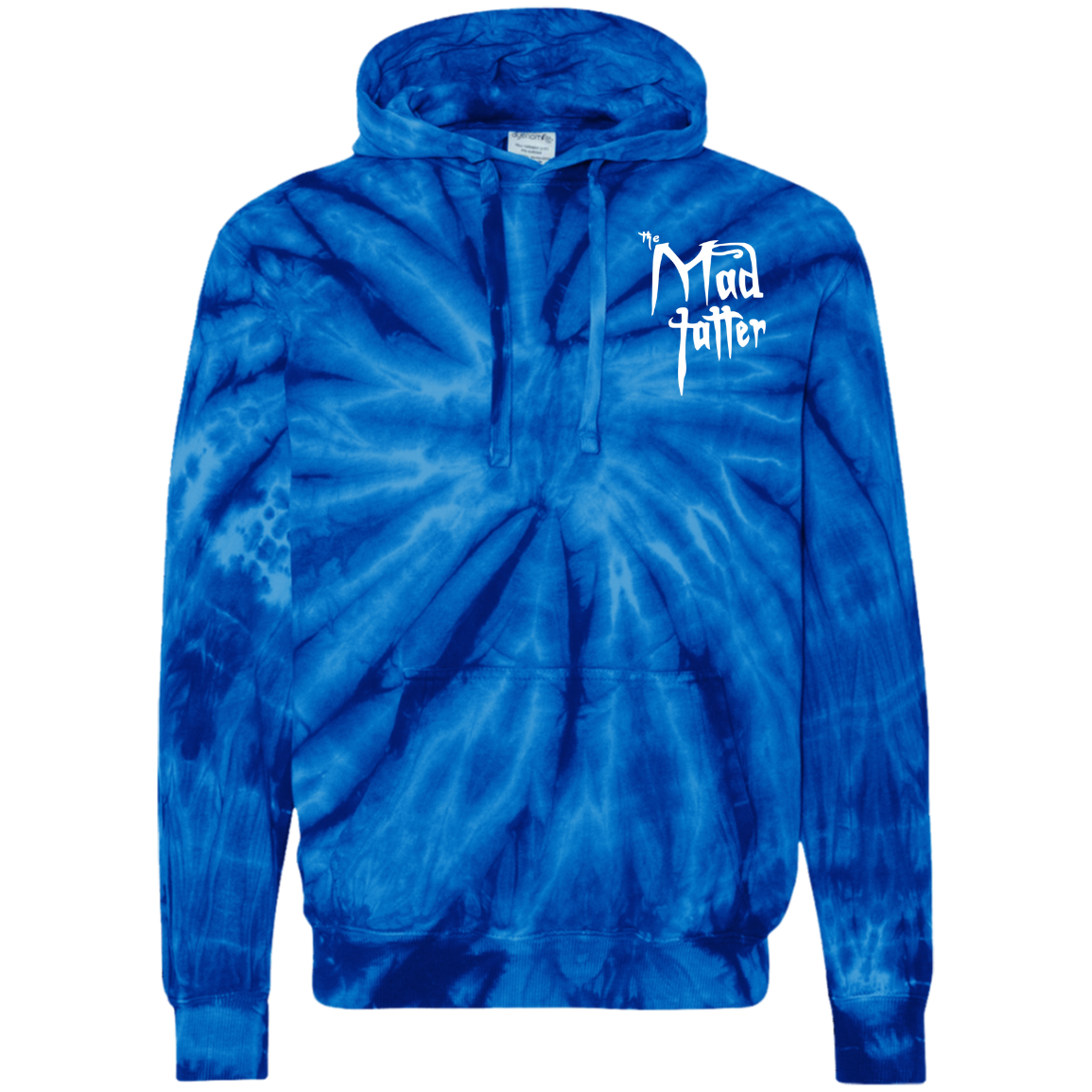 Mad Tatter Tie-Dyed Pullover Hoodie - White Logo