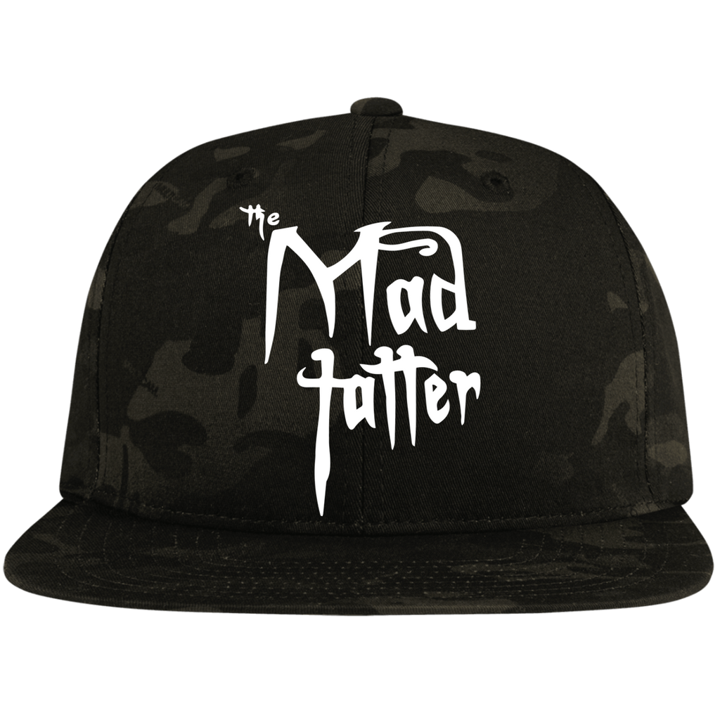 Mad Tatter Flat Bill High-Profile Snapback Hat - White Logo