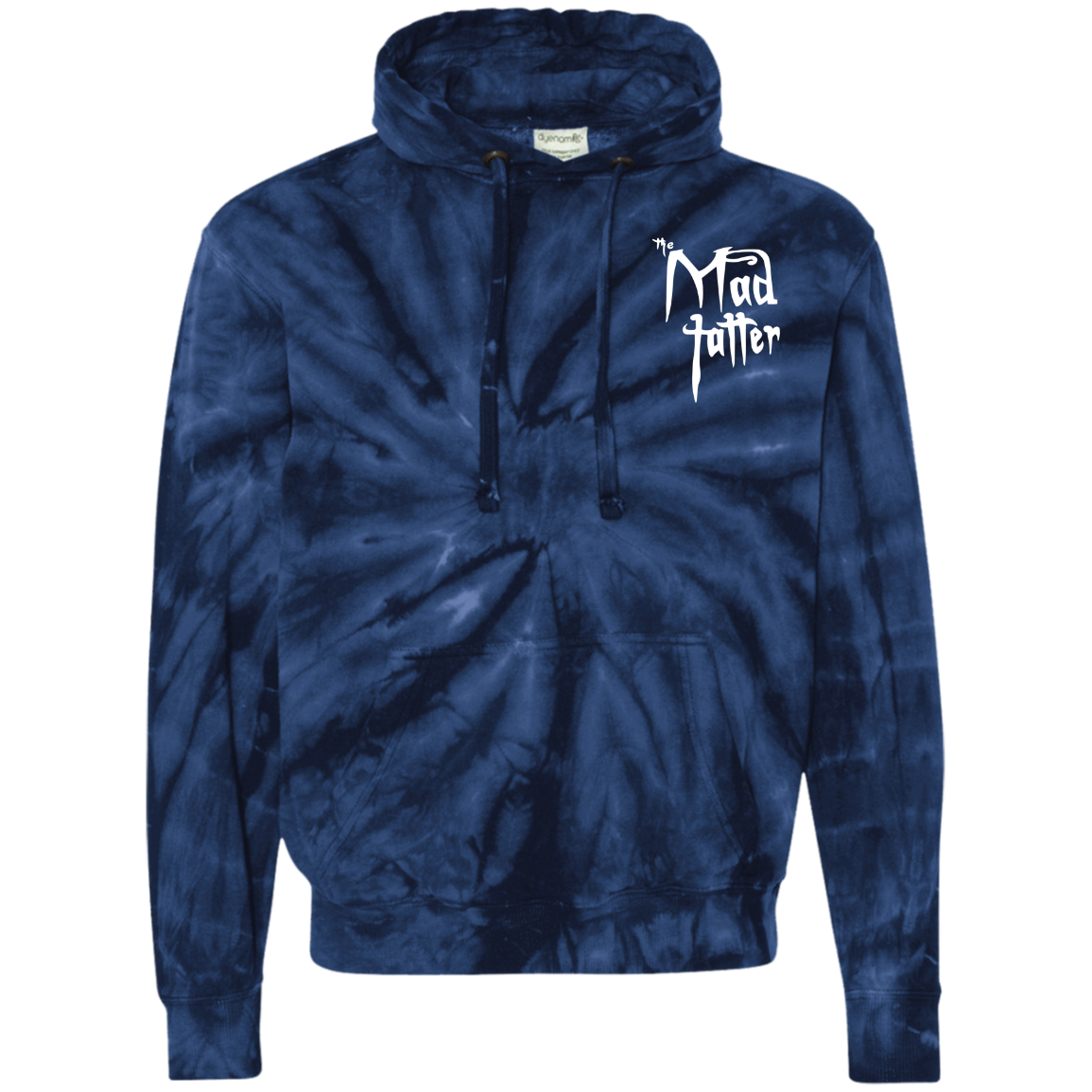 Mad Tatter Tie-Dyed Pullover Hoodie - White Logo