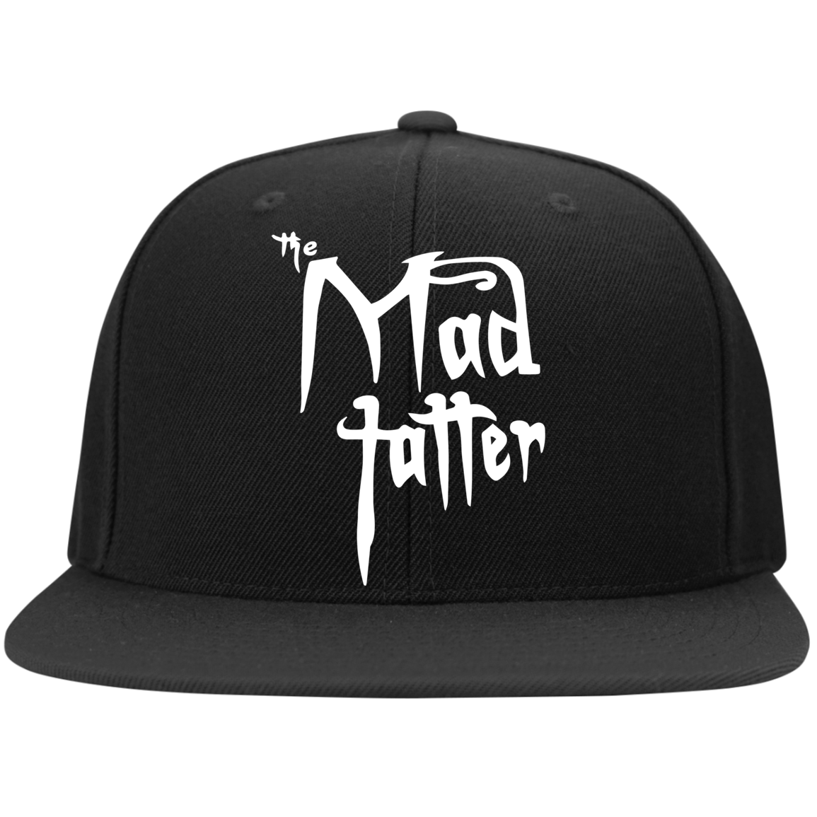 Mad Tatter Flat Bill High-Profile Snapback Hat - White Logo